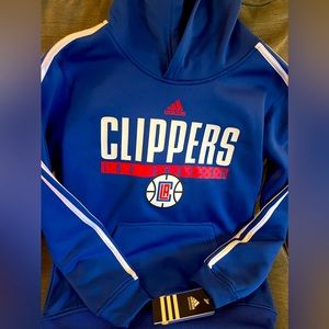 Los Angeles Clippers NBA Blue Adidas Youth M Sweatshirt NEW!